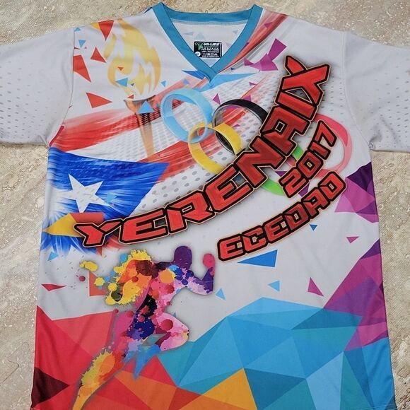 WILLIES SHIRTS OLYMPIC 17 COLOR POLY JERSEY TEE SIZE MEDIUM - Picture 2 of 5